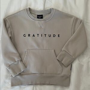 Little Bipsy - tan/gray color Gratitude Sweatshirt
